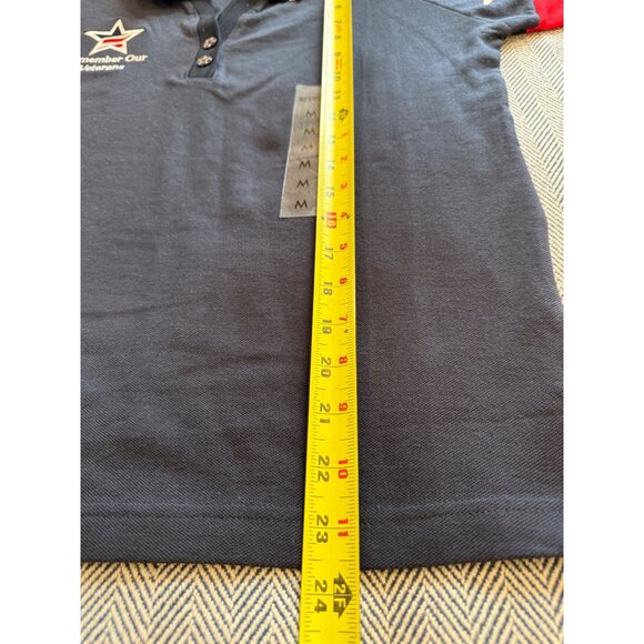 NWT Patriotic Rock Point Mens Polo Shirt M American Flag Star Design - Picture 5 of 8